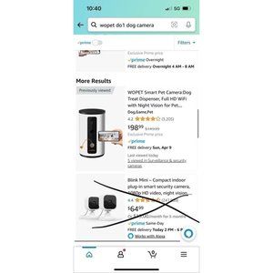 Wopet Dog Camera With Treat Dispenser *Brand New*